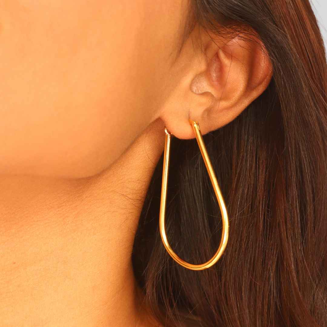 Raindrop Earrings Gold | House of Pehr