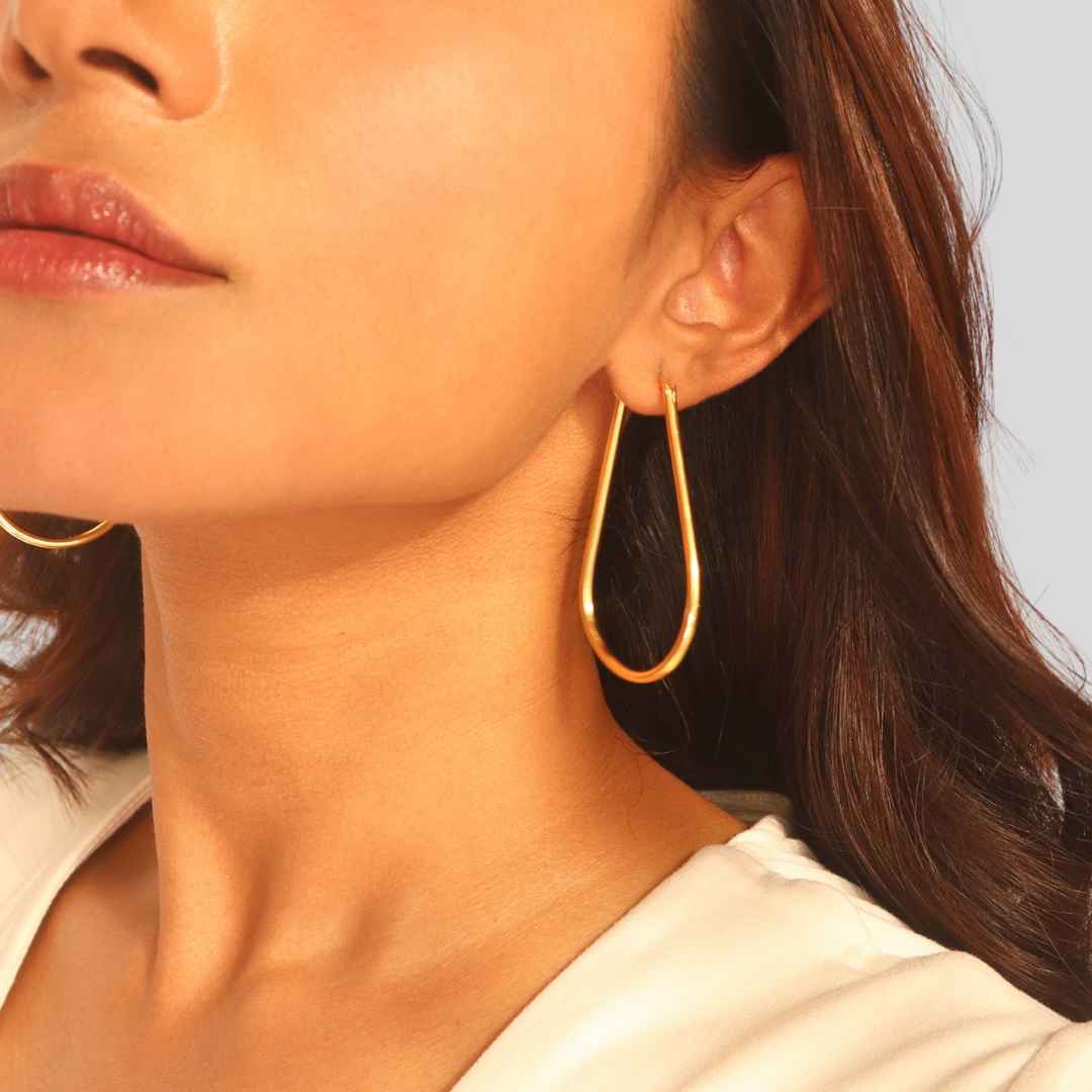 Raindrop Earrings Gold | House of Pehr