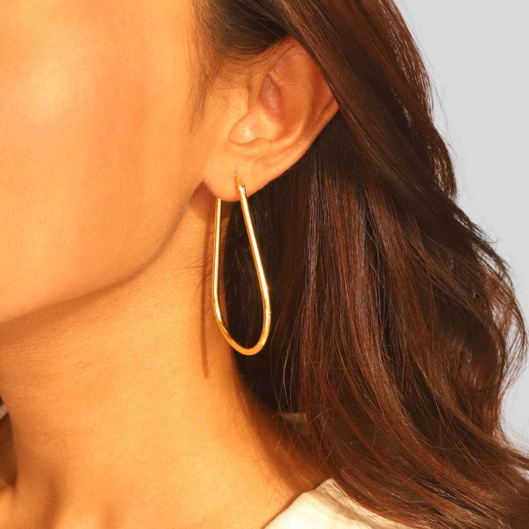 Raindrop Earrings Gold | House of Pehr
