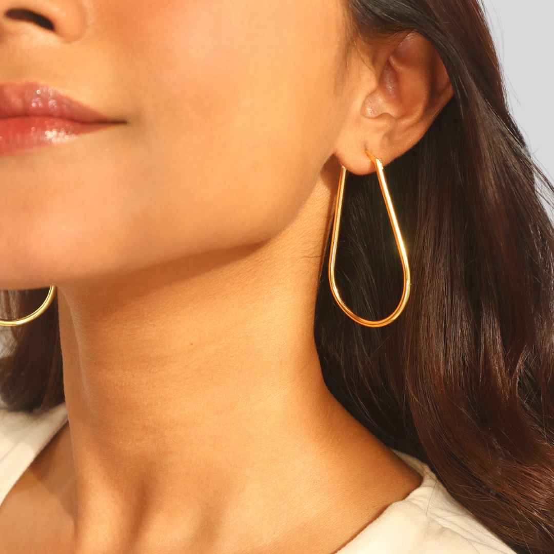 Raindrop Earrings Gold | House of Pehr