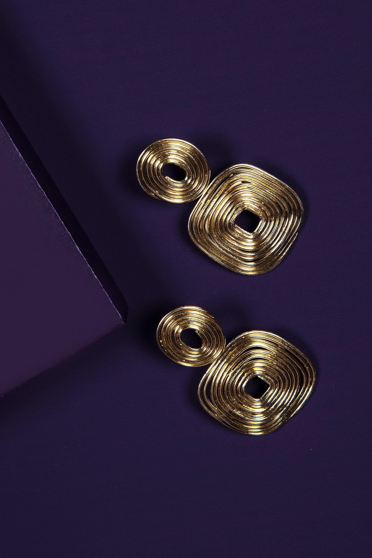 Gold Trilogy Earrings - House of Pehr