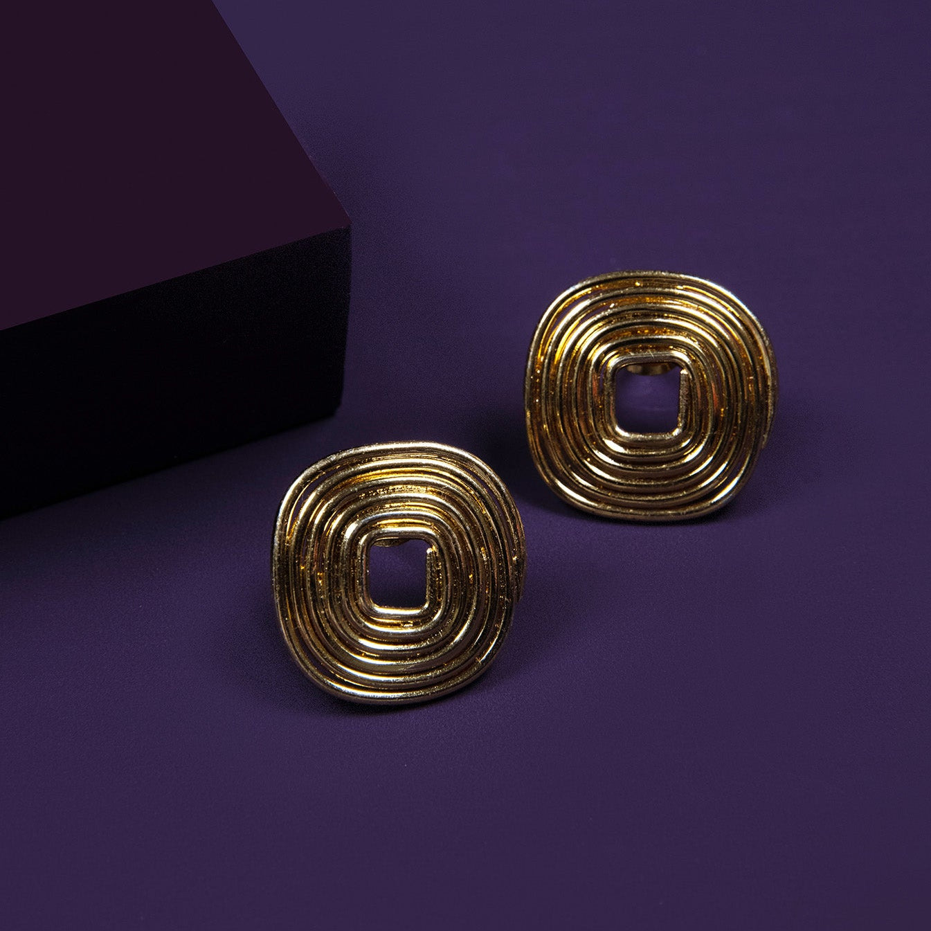 Pehr Trilogy Square Studs- Adorning Time