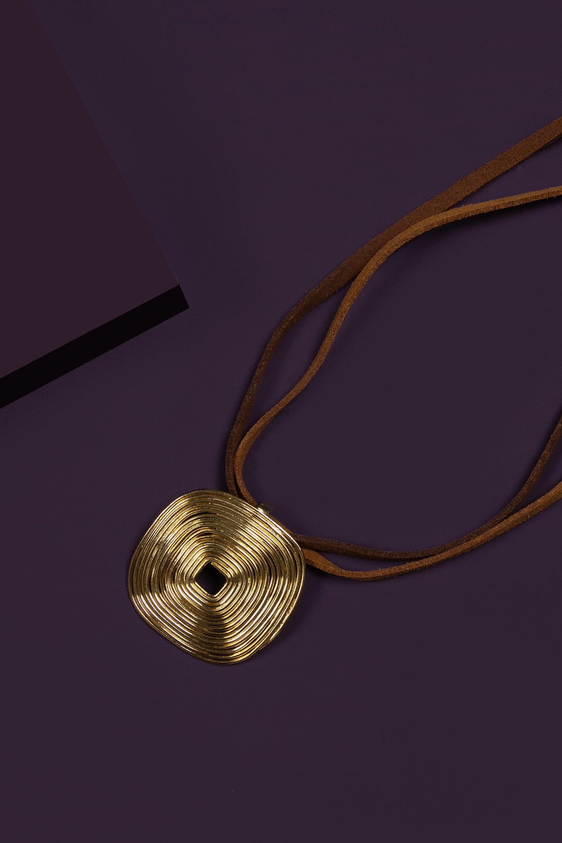 Gold Trilogy Square Pendant - Pehr Adorning Time