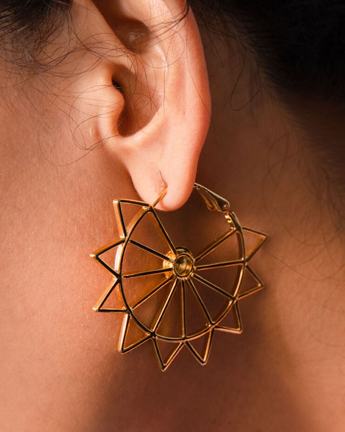 Silver - Star Gold Hoops