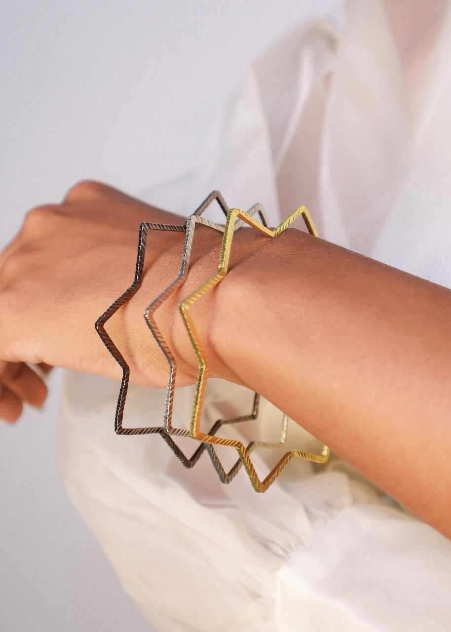 Star Shaped Bracelet | Pehr Asteroid Bangles | Bangles | Pehr Silver