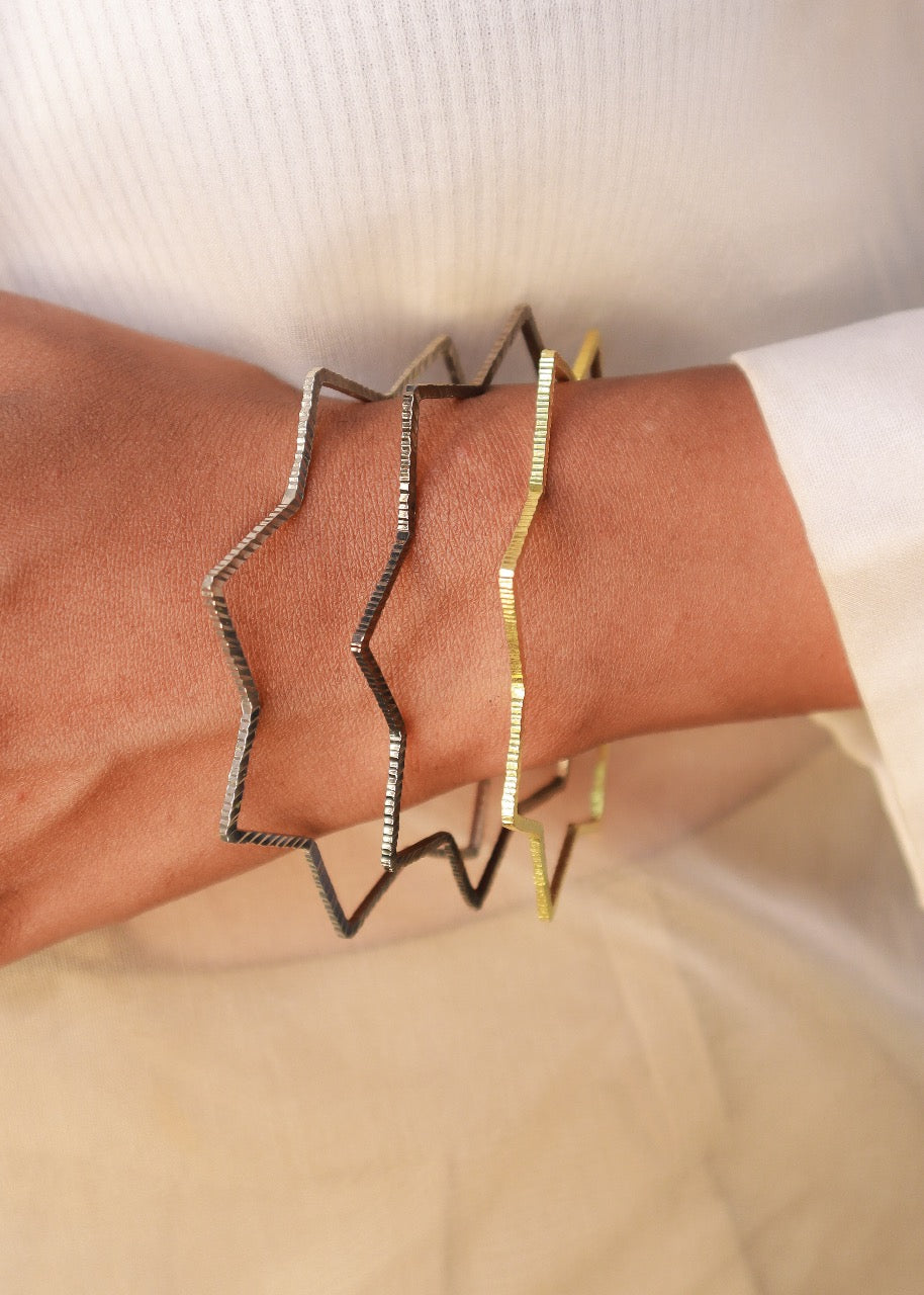 Star Shaped Bracelet | Pehr Asteroid Bangles | Bangles | Pehr Silver
