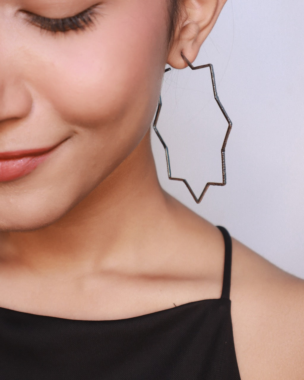 Pehr Asteroid Silver Hoops | Black Hoops Earrings | Pehr Silver