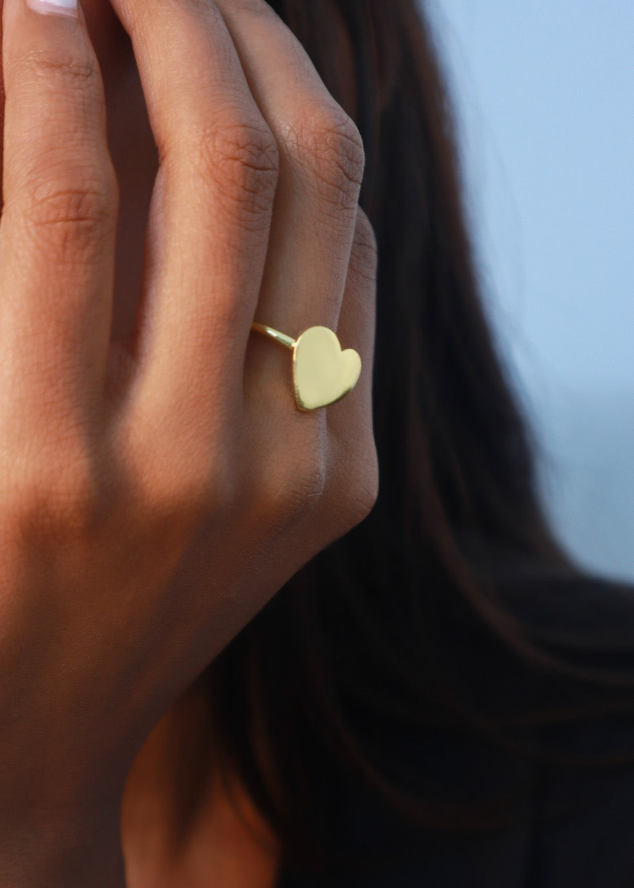 Charm Ring | Pehr Heart Ring | Gold Ring | Pehr Silver