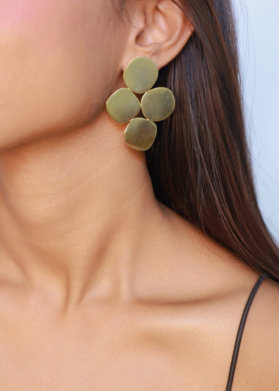 Pehr Honeycomb Drop Earrings Golden - Pehr Adorning Time