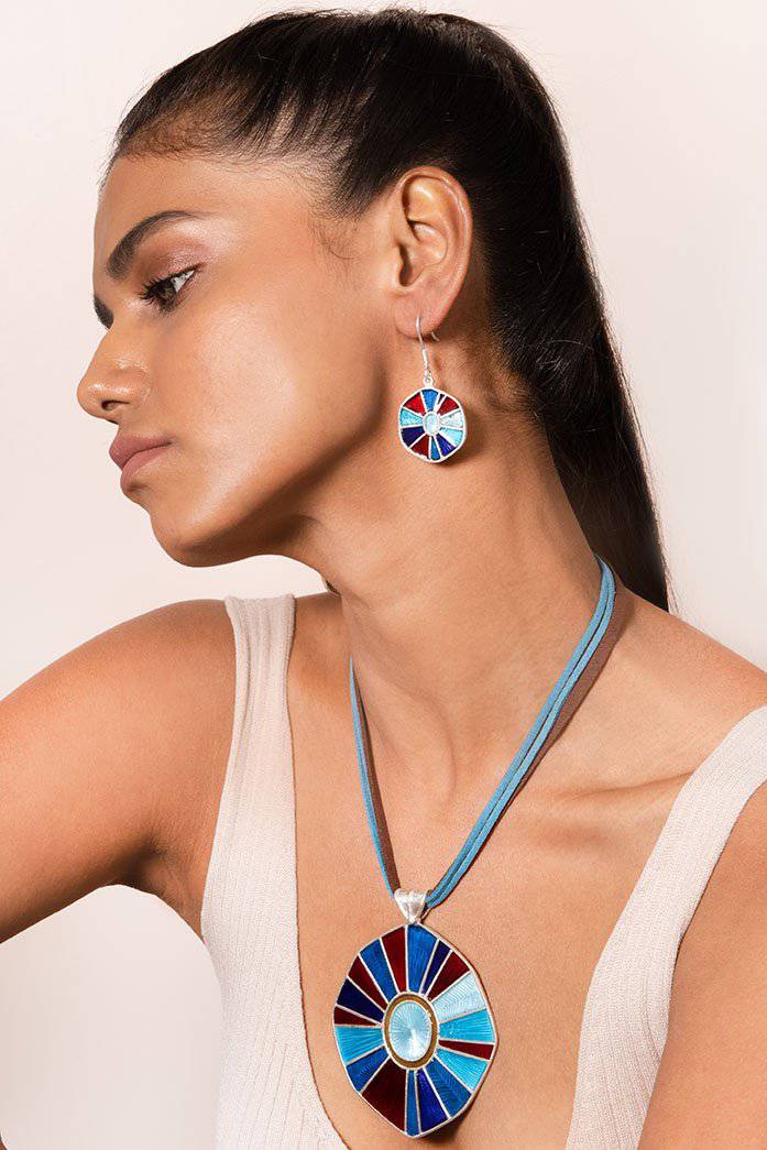 Aqua Pendant Necklace | Multi Color Necklace | Pehr Silver