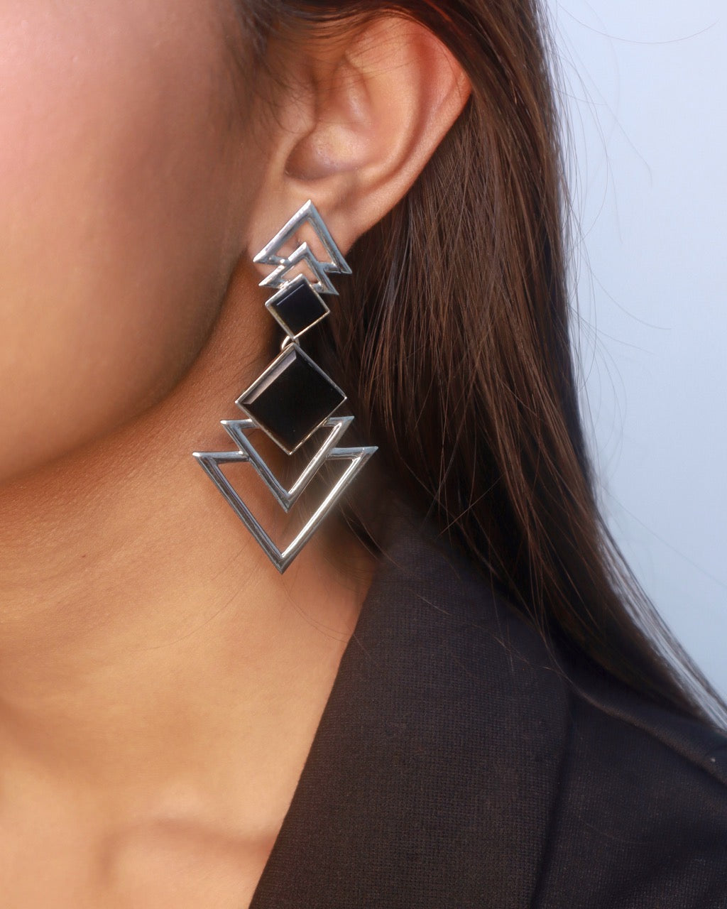 Trinity Dusk Earrings-Silver-Jewellery | Pehr