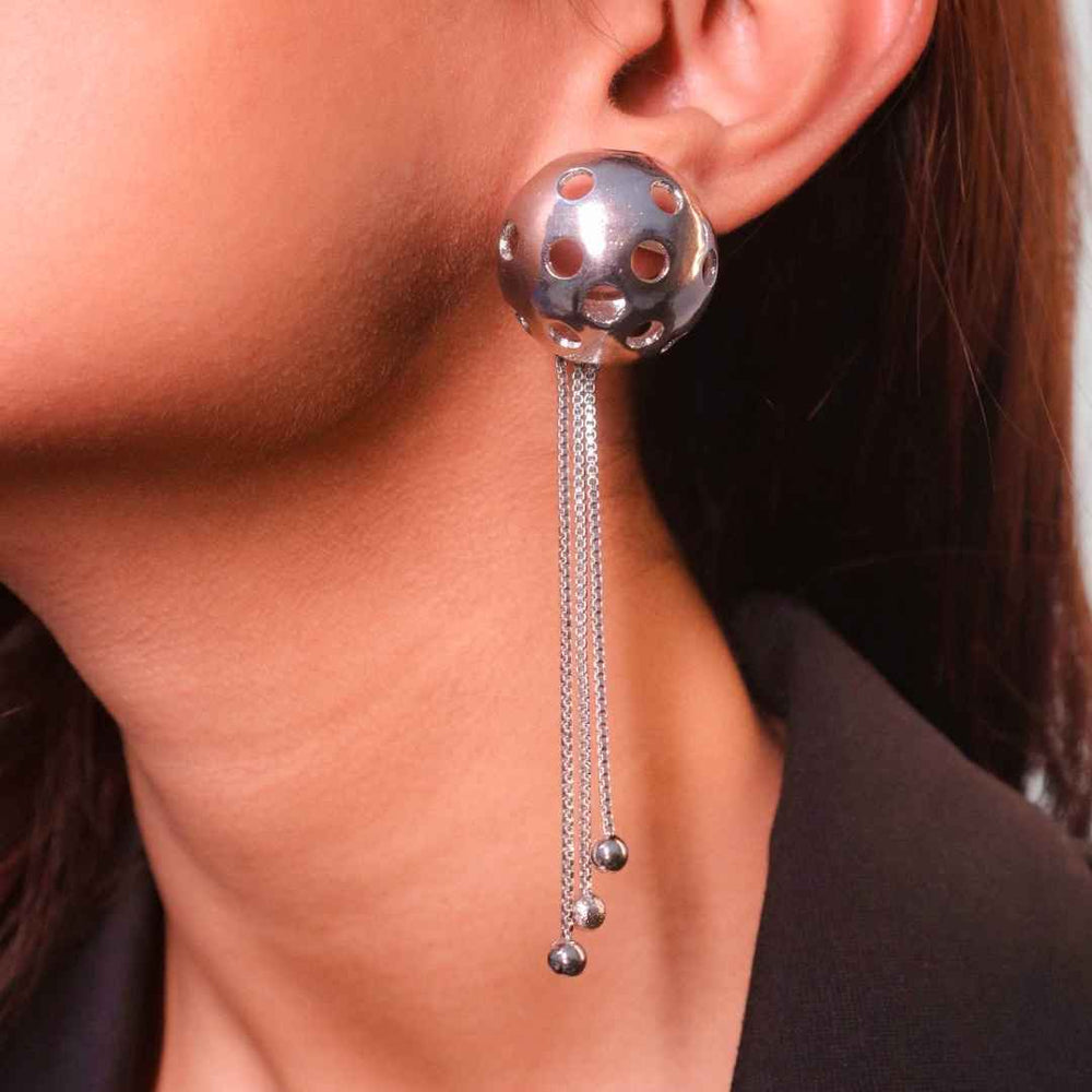 Galaxy Earrings Silver - House of Pehr - Image 2