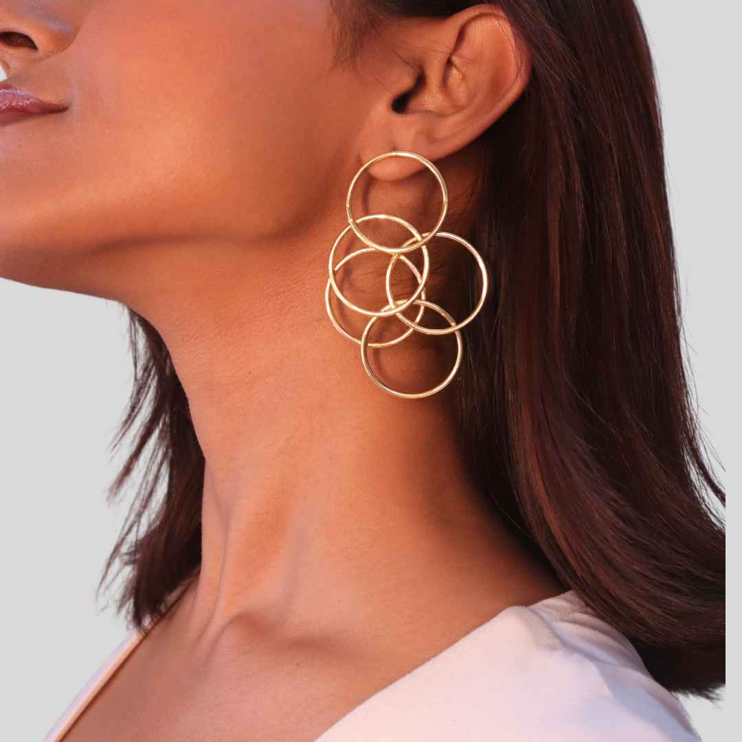 Circle of Life Earrings Gold-House of Pehr