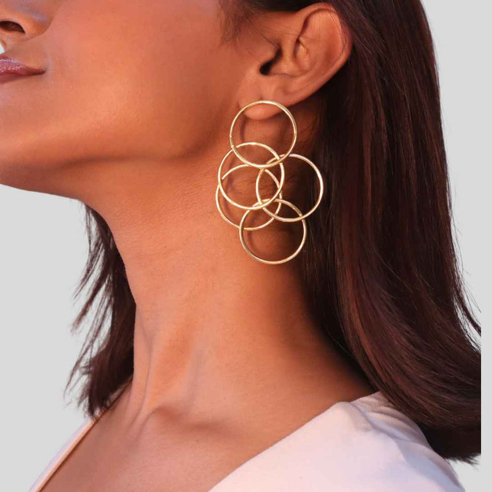 Circle of Life Earrings Golden-House of Pehr - Image 7