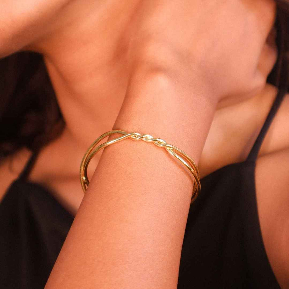 Knotted Bangle Gold - House of Pehr - Image 6
