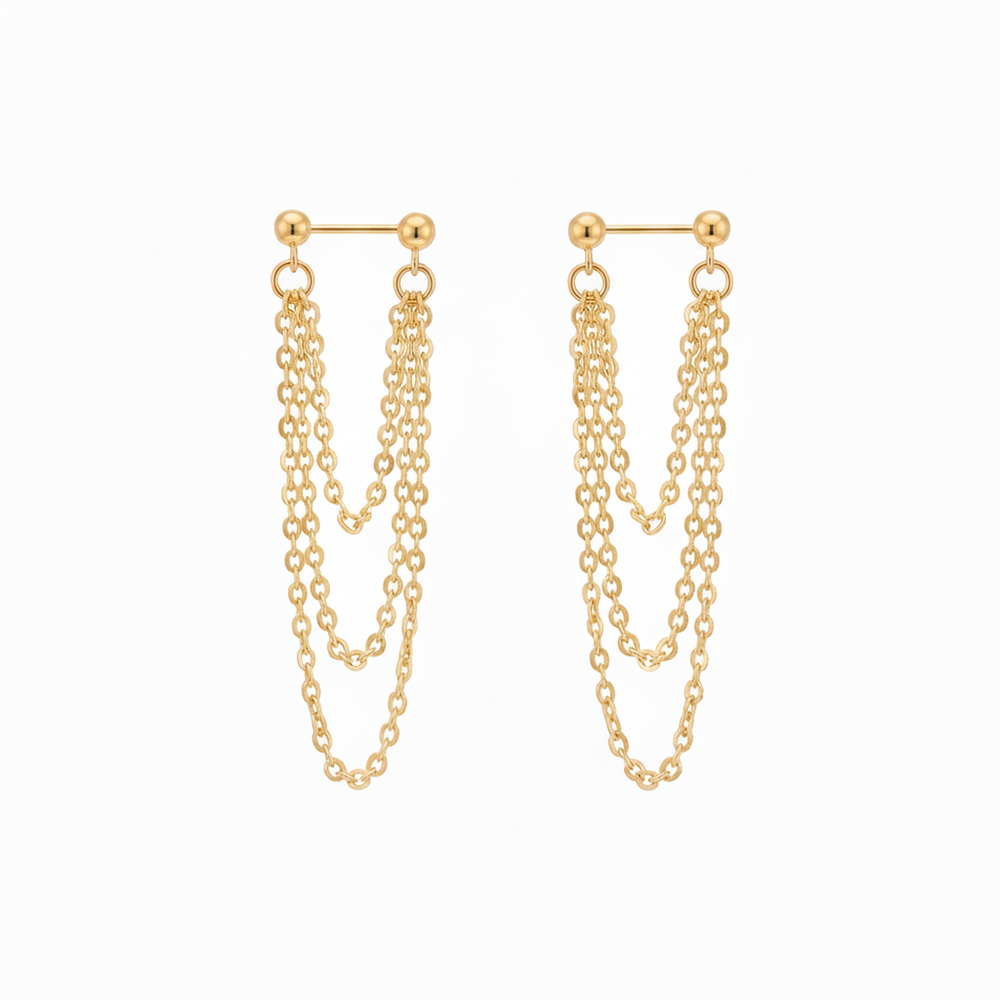 Drape Chain Earrings - House of Pehr  - Image 5