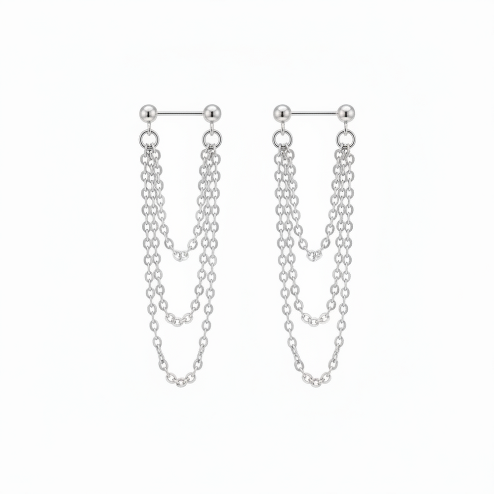 Drape Chain Earrings - Image 1