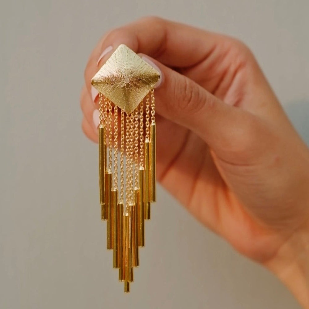 Waterfall Earrings Gold - House of Pehr - Image 10