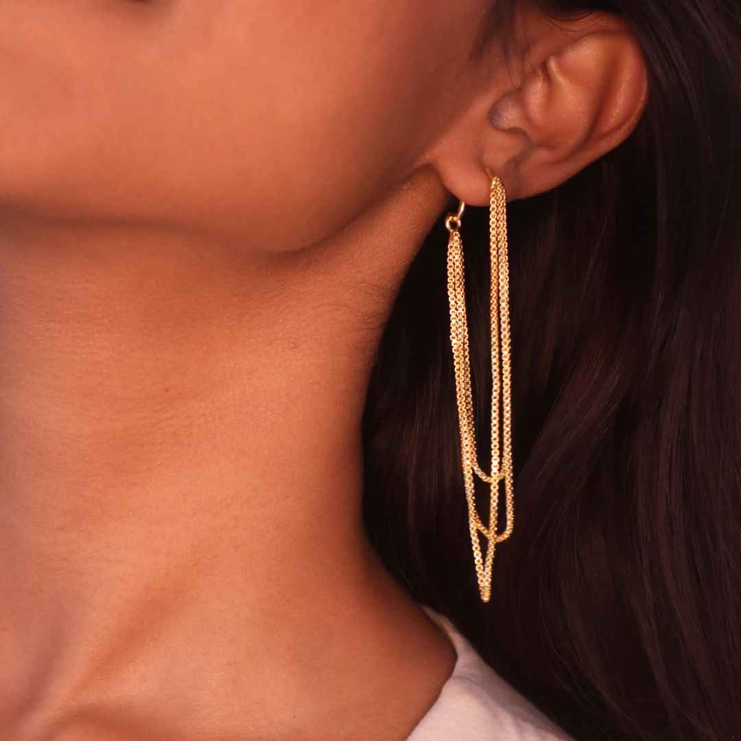 Sway Earrings Gold-House of Pehr