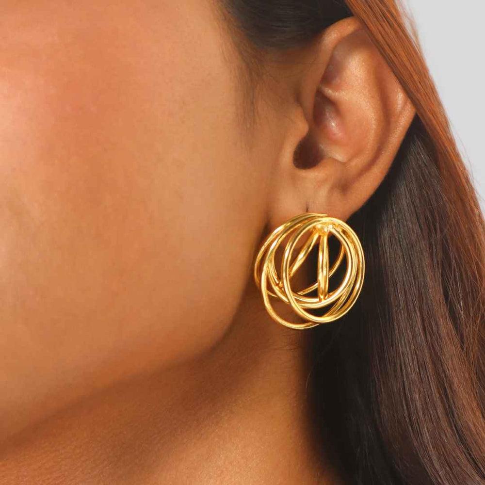 Swirl Earrings Gold Mini -House of Pehr - Image 12