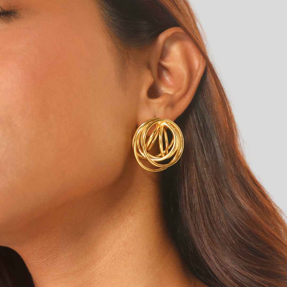 Swirl Earrings Gold Mini -House of Pehr - Image 6