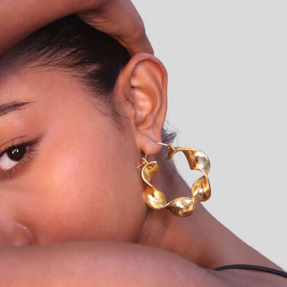Curled Hoops Gold-House of Pehr - Image 5