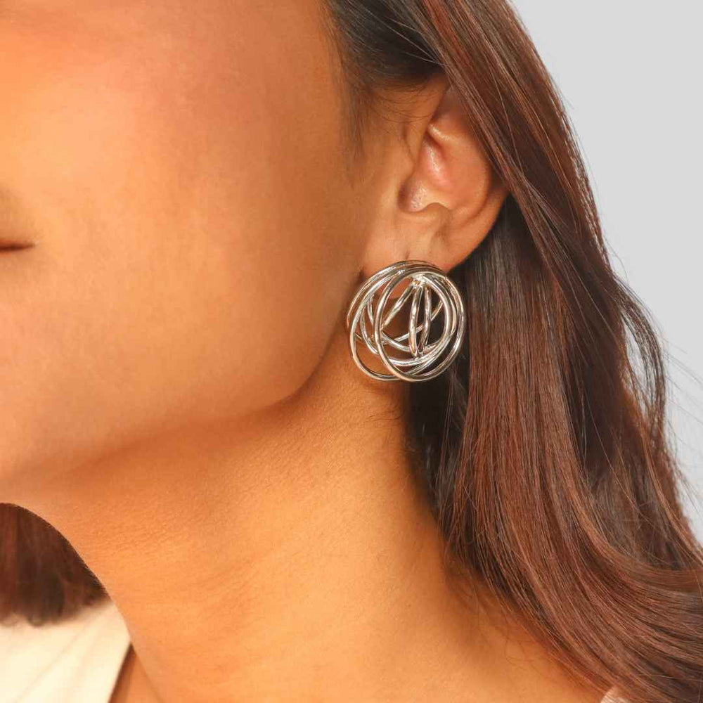 Swirl Earrings Silver Mini -House of Pehr - Image 16