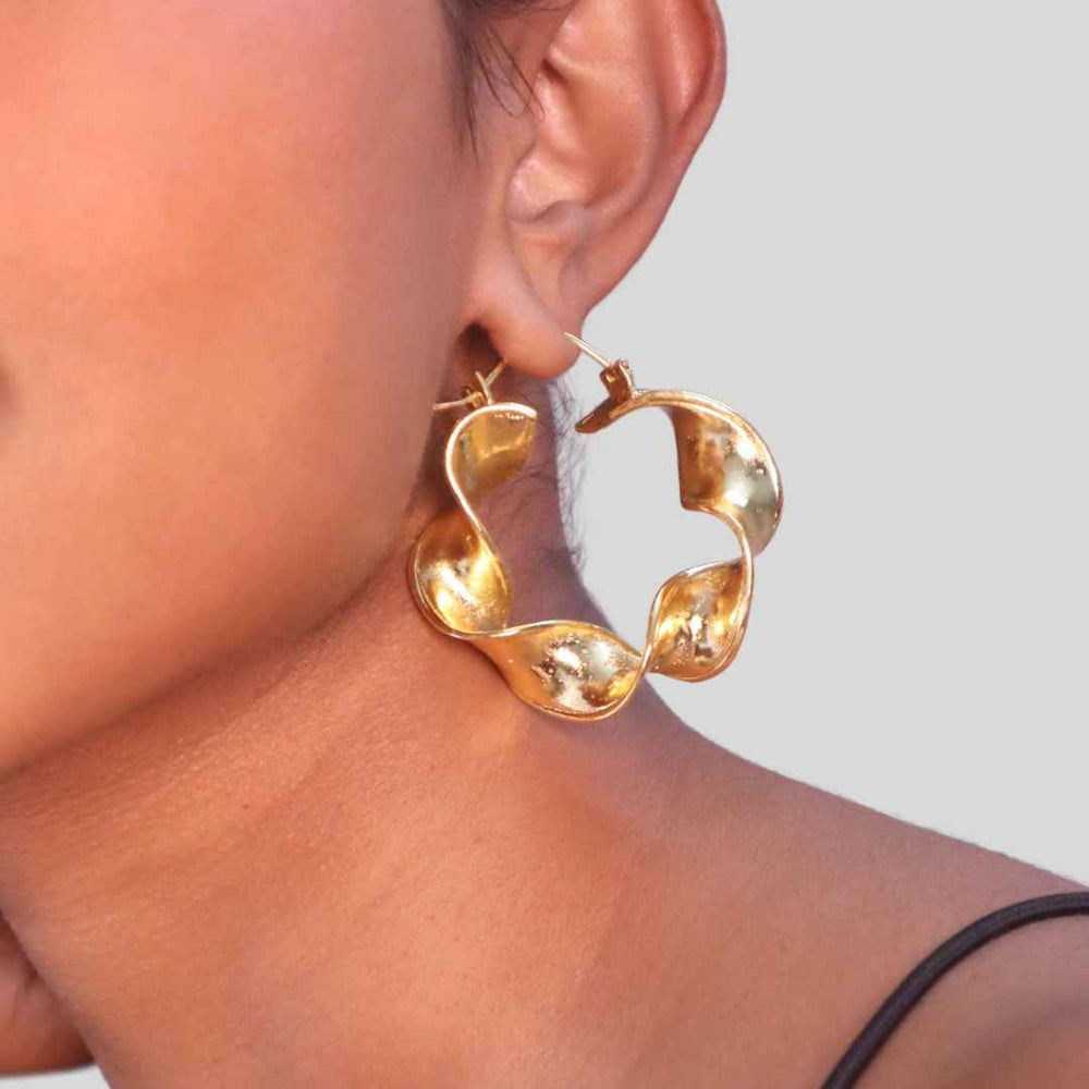 Curled Hoops Gold-House of Pehr - Image 6