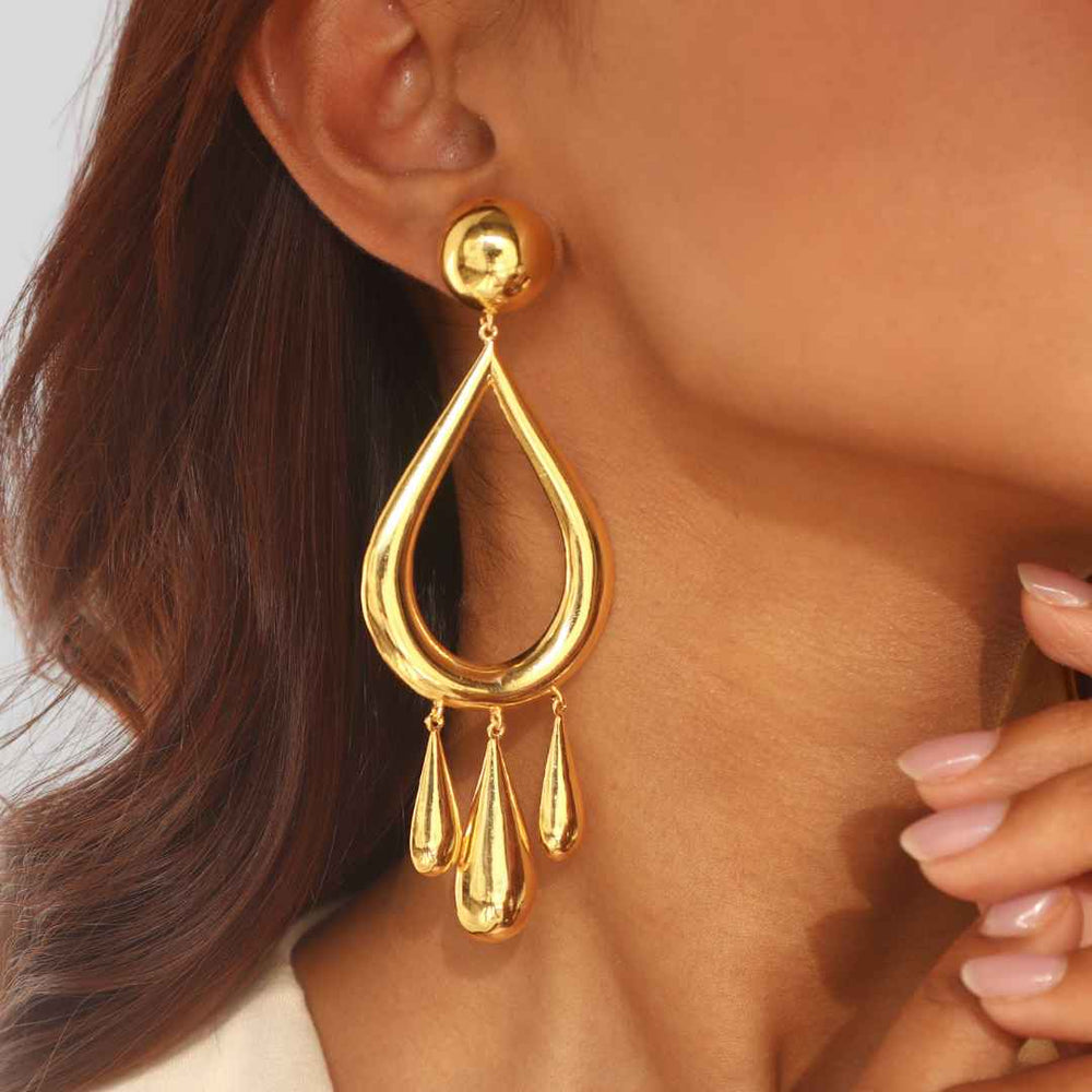 Dewdrop Earrings Gold | House of Pehr - Image 6