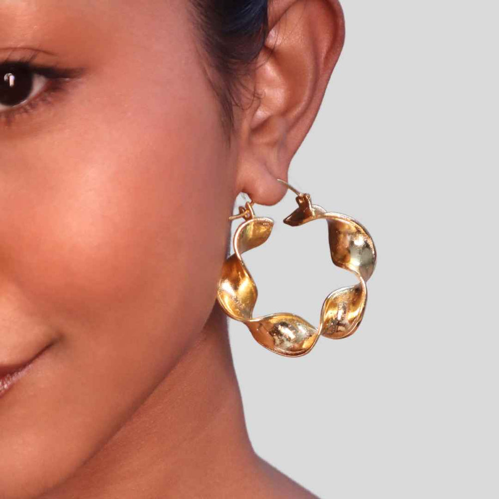 Curled Hoops Gold-House of Pehr - Image 7