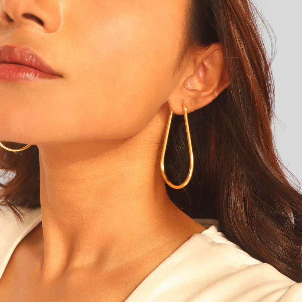 Raindrop Earrings Gold | House of Pehr - Image 8