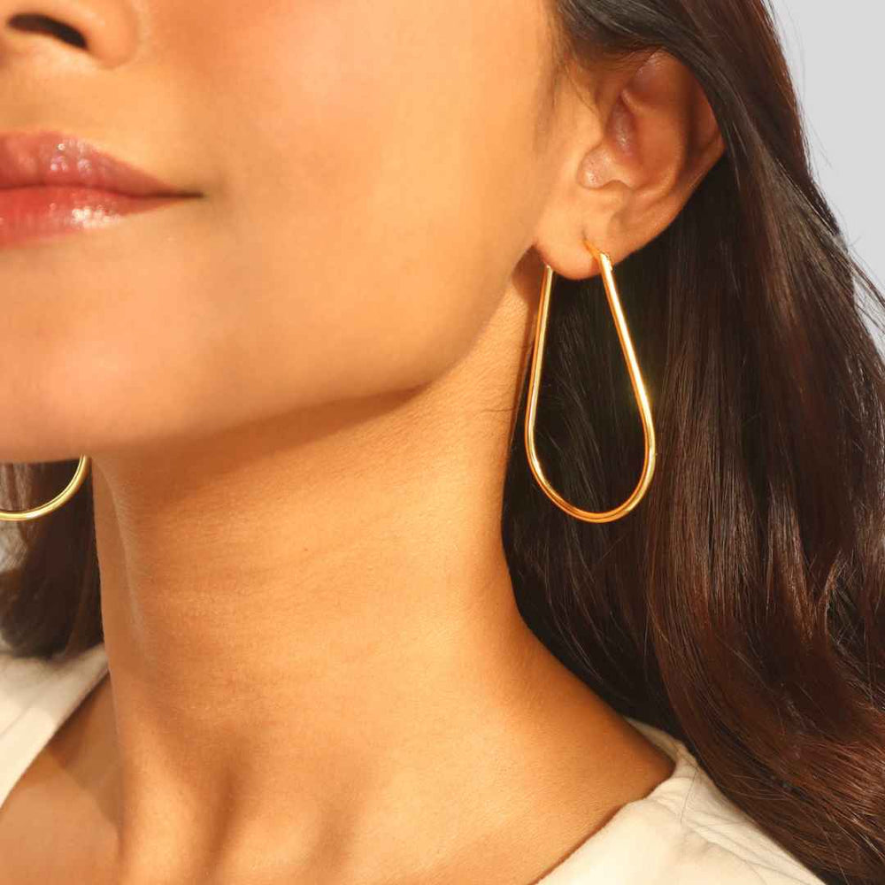 Raindrop Earrings Gold | House of Pehr - Image 11