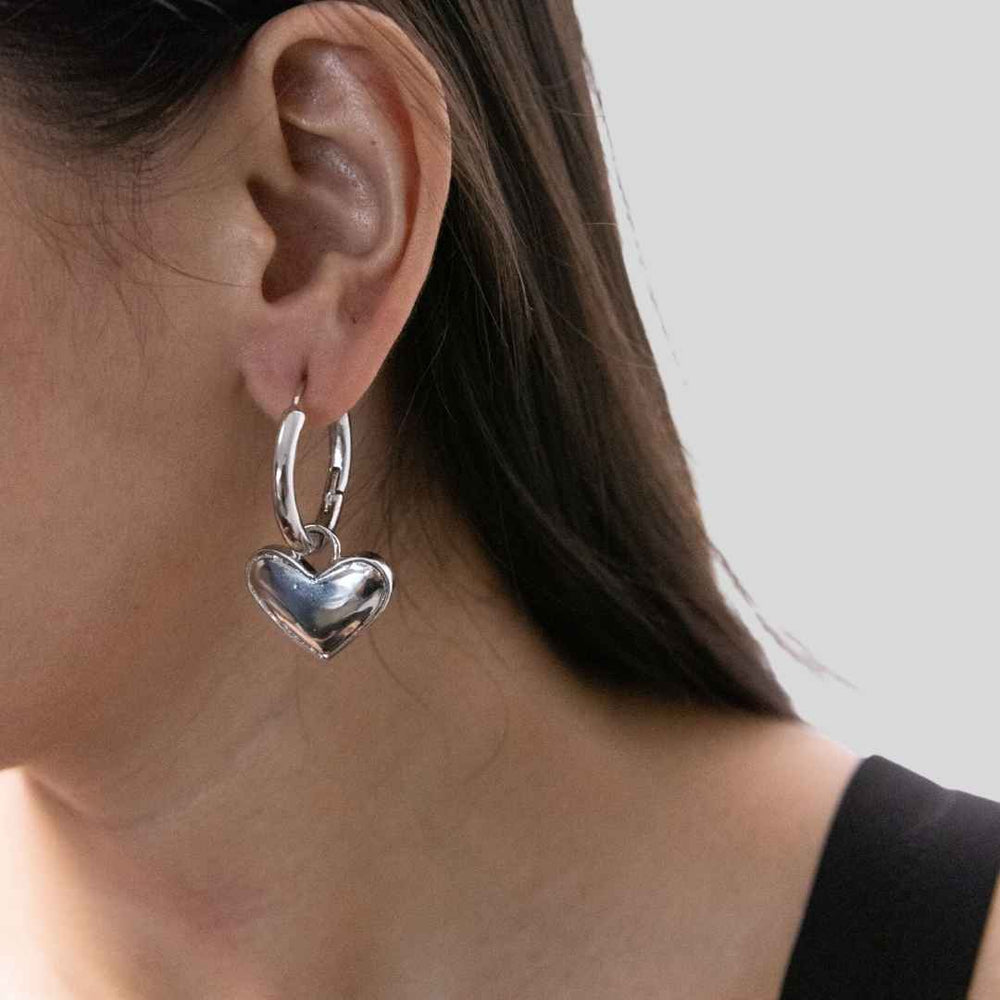 Heart Charm Hoops - House of Pehr - Image 12
