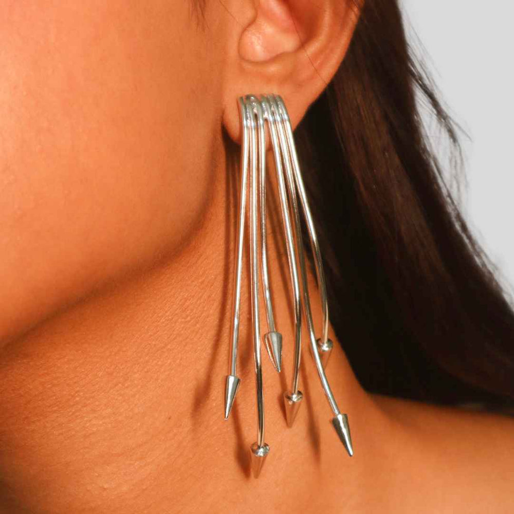 Warrior Earrings Silver | House of Pehr - Image 2