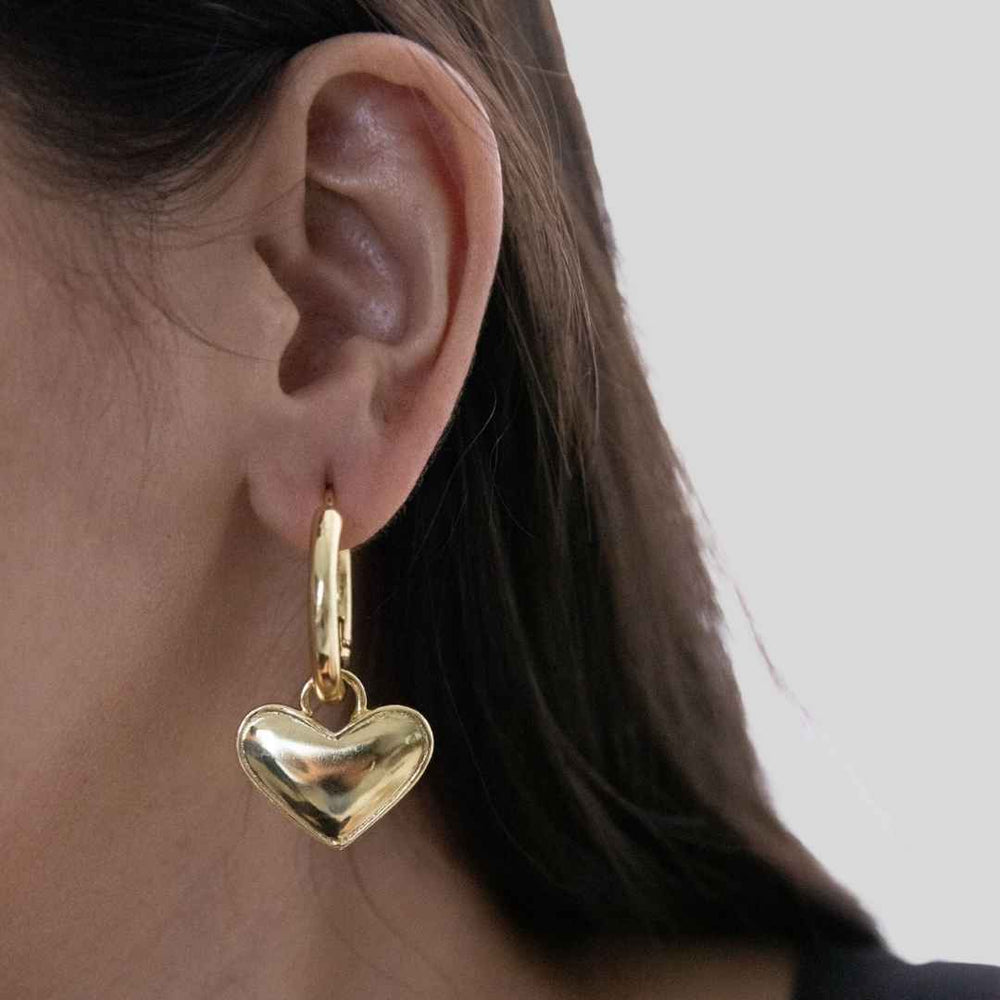 Heart Charm Hoops - House of Pehr - Image 14