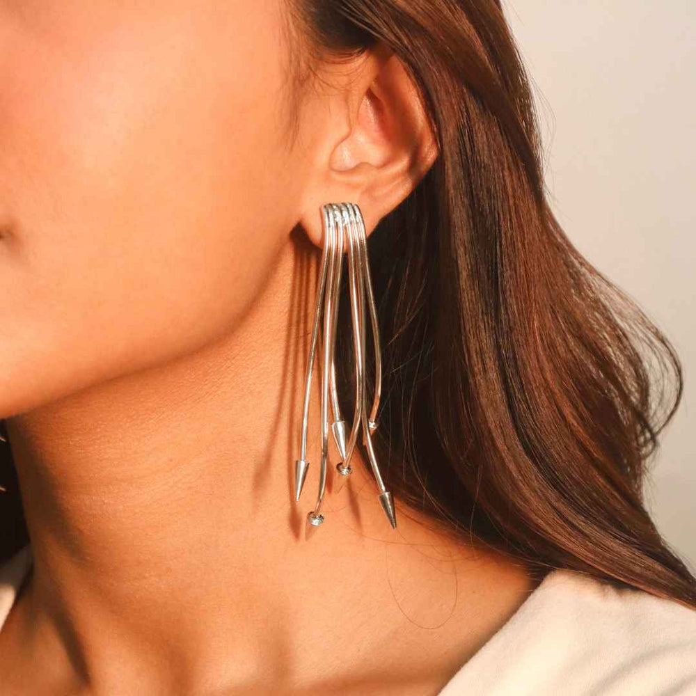Warrior Earrings Silver | House of Pehr - Image 7