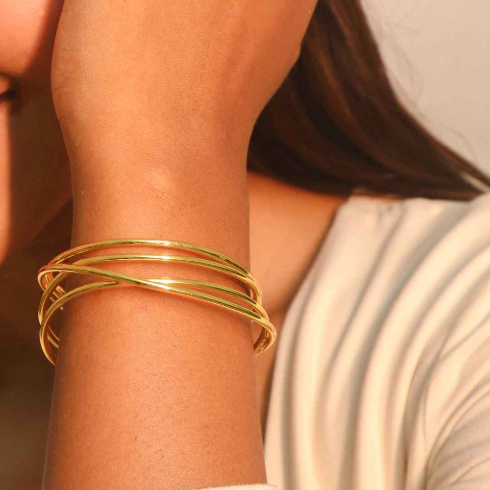 Mesh Bangle Gold - House of Pehr - Image 7