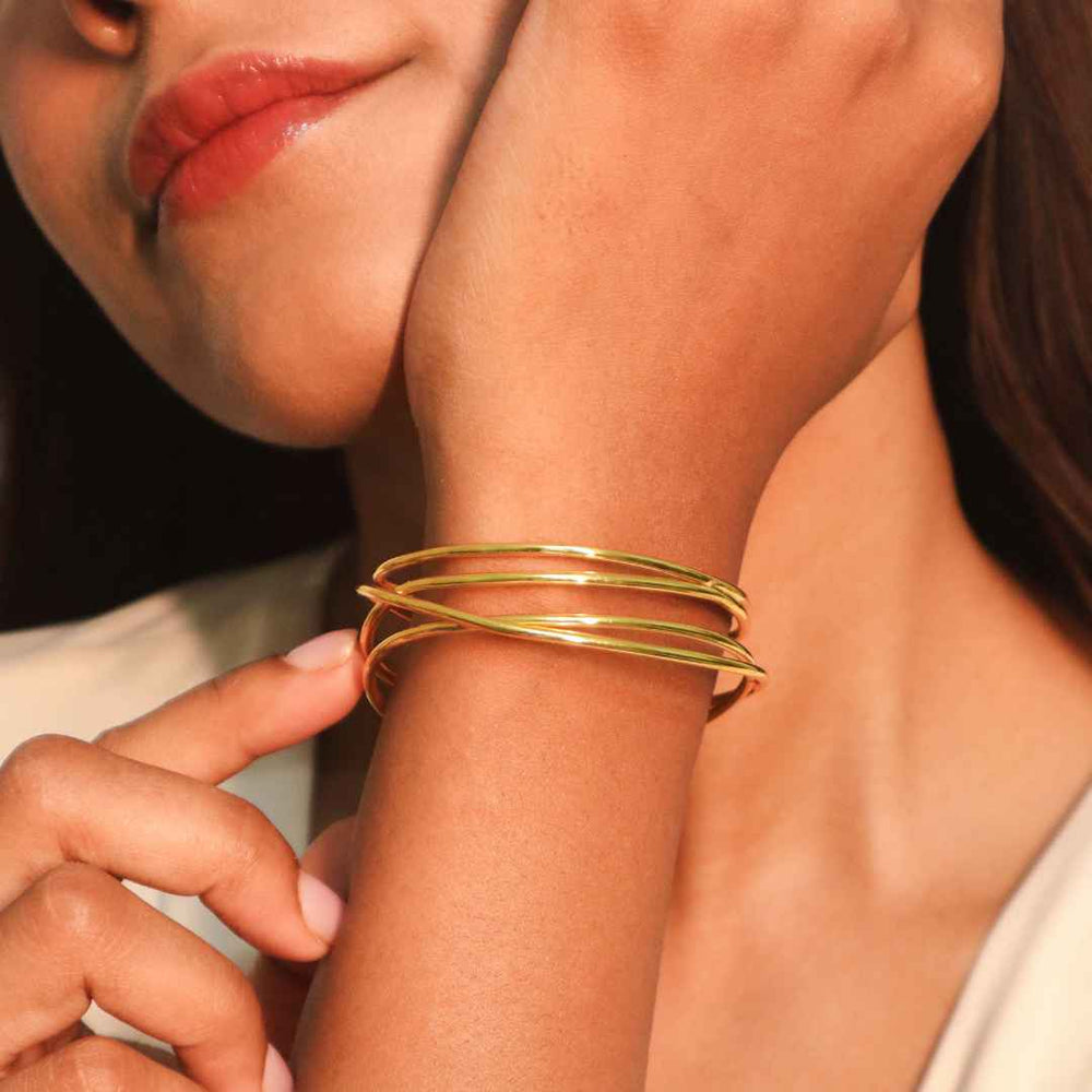 Mesh Bangle Gold - House of Pehr - Image 10