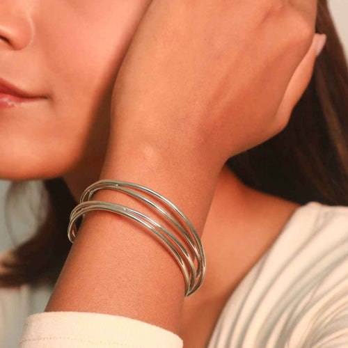 Mesh Bangle Silver - House of Pehr