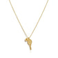 Gold necklace with tennis racket and ball pendant from House of Pehr