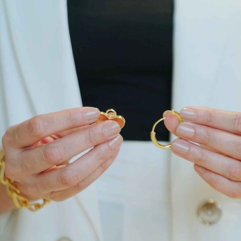 Heart Charm Hoops - House of Pehr - Image 9