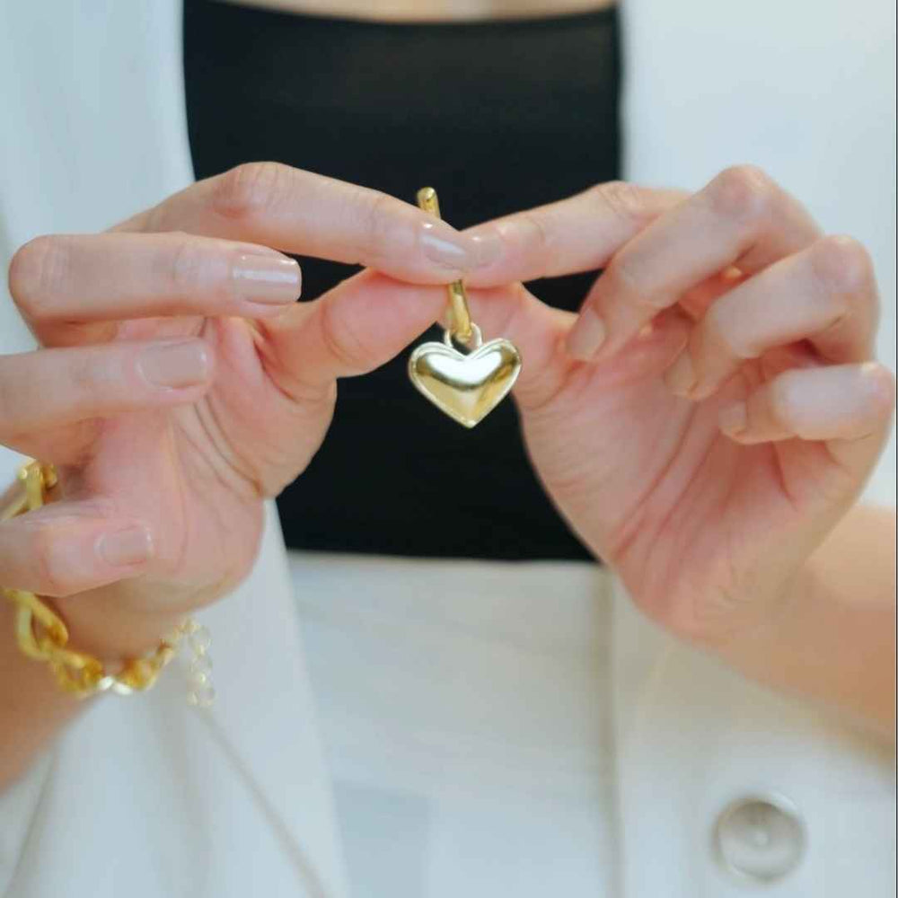 Heart Charm Hoops - House of Pehr - Image 11