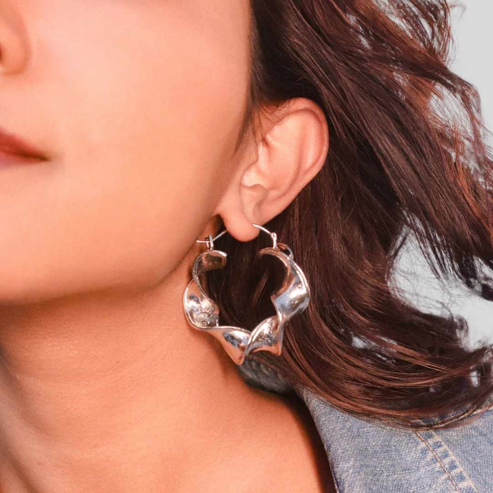 Curled Hoops Silver - House of Pehr - Image 3