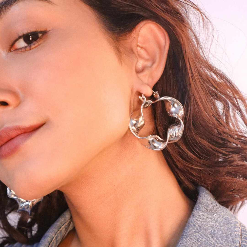 Curled Hoops Silver - House of Pehr - Image 4
