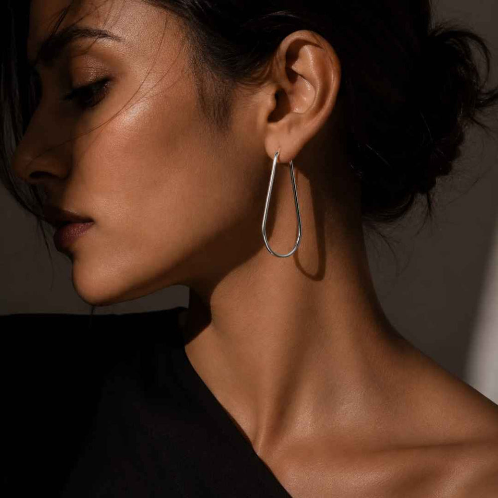 Raindrop Earrings Silver | House of Pehr - Image 2