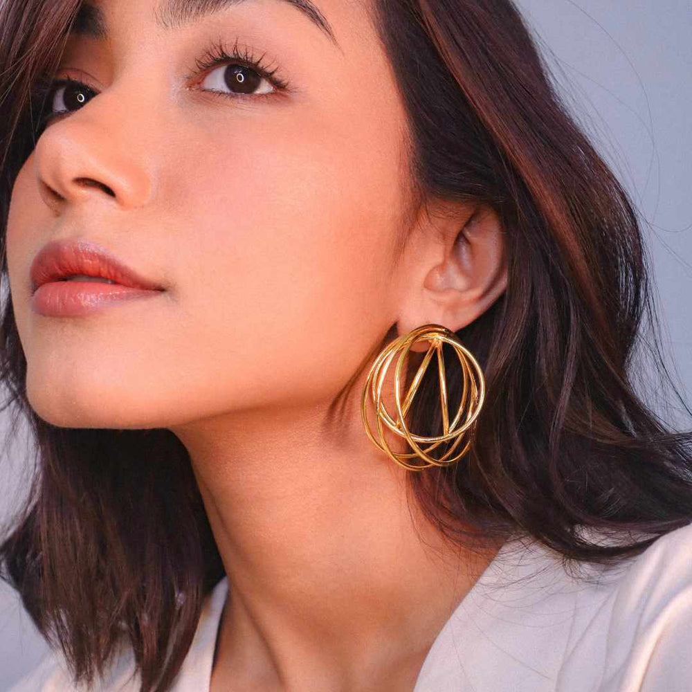 Swirl Earrings Gold-House of Pehr - Image 10