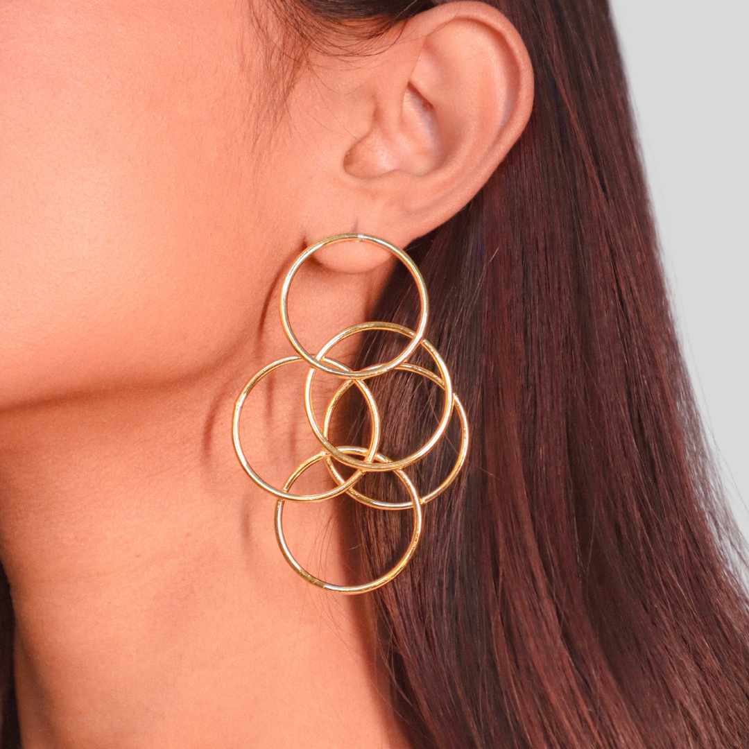 Circle of Life Earrings Golden-House of Pehr
