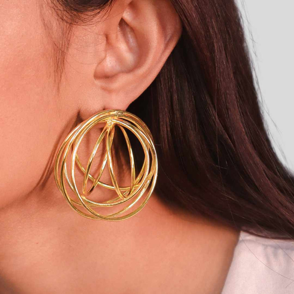 Swirl Earrings Gold-House of Pehr - Image 7