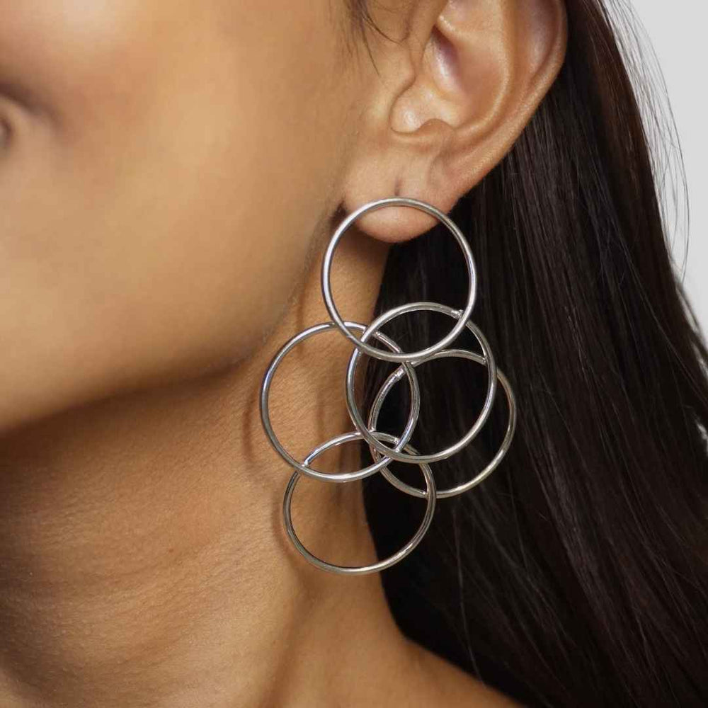 Circle of Life Earrings Silver - House of Pehr - Image 4