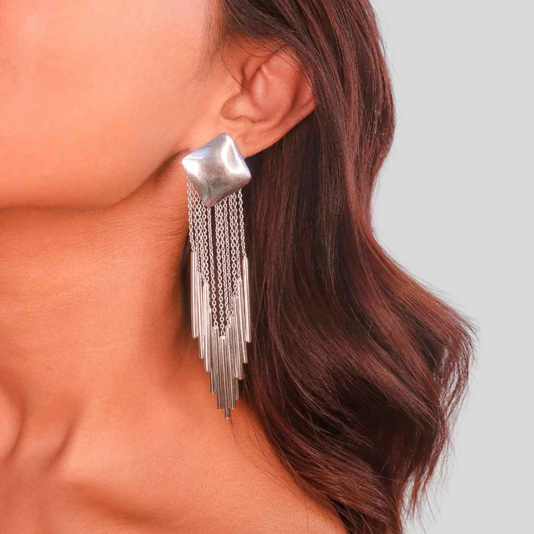 Waterfall Earrings Silver-House of Pehr